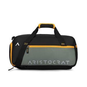 Aristocrat Power Polyester 52cm Gym Duffle Bag for Men and Women with Multiple Pockets and Separate Shoe Compartment for Travel, Sports and Workouts